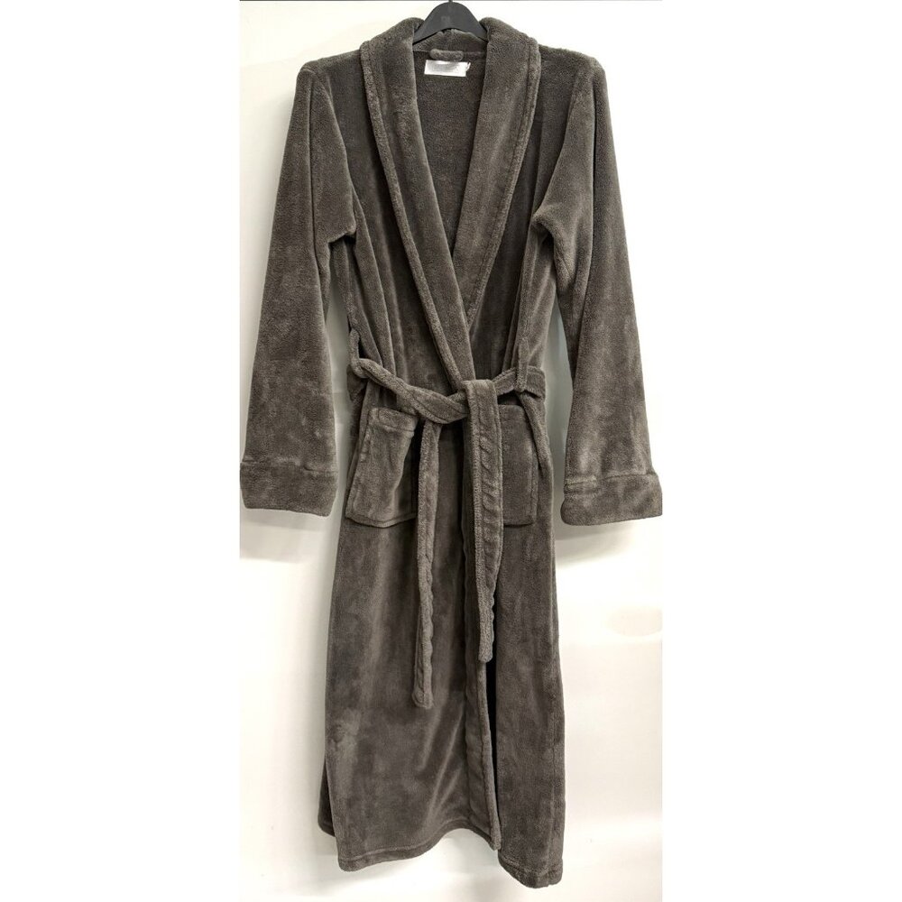 Restoration Hardware Luxury Plush Long Robe Mens Sz Large Lounge Cozy Gray